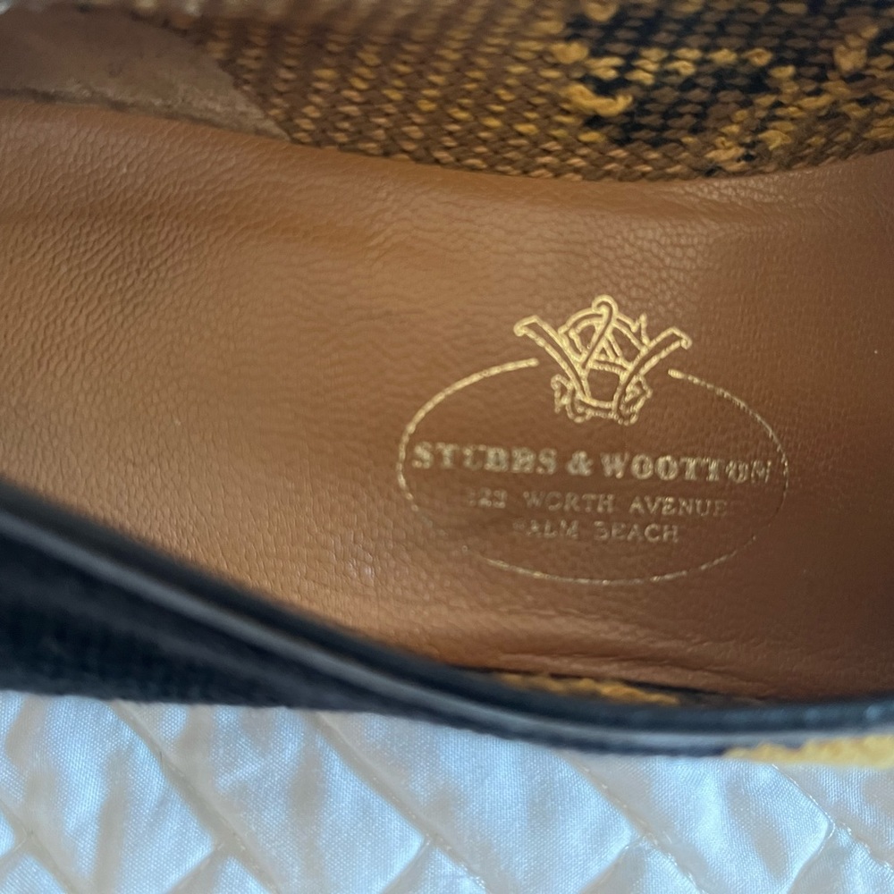 Stubbs and Whooton Bee needlepoint slipper.
